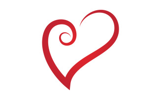 Love heart family logo support template v7