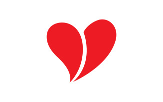 Love heart family logo support template v9