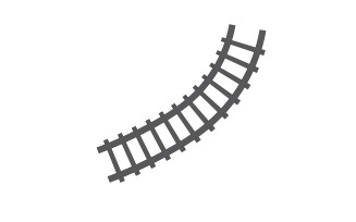 Train track way logo icon vector template logo v27