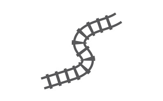 Train track way logo icon vector template logo v28