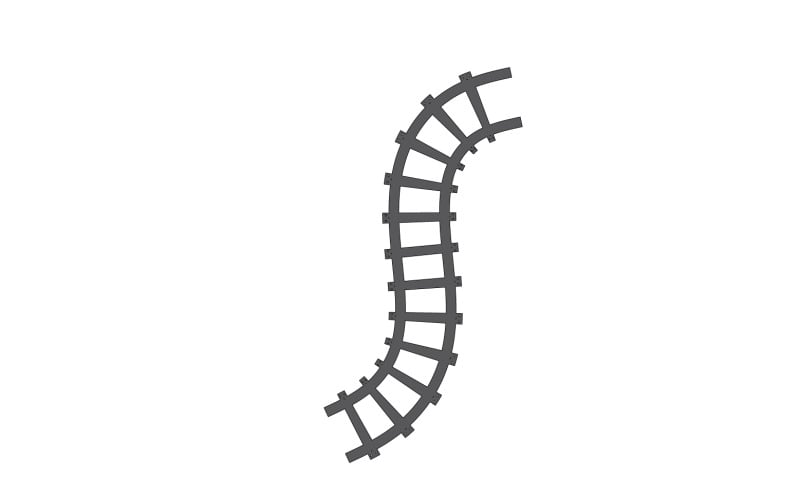 Train track way logo icon vector template logo v29 Logo Template