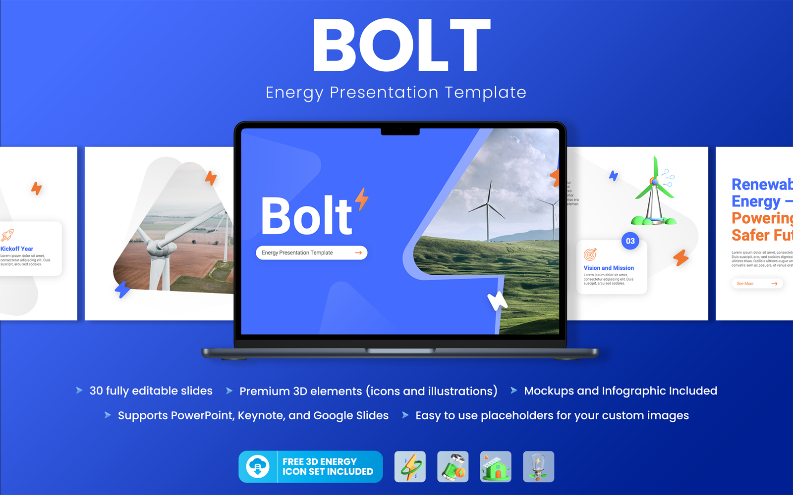Template #346580 Energy Bolt Webdesign Template - Logo template Preview