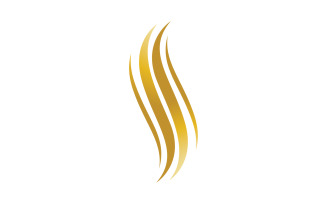 Hair wave style gold logo v2