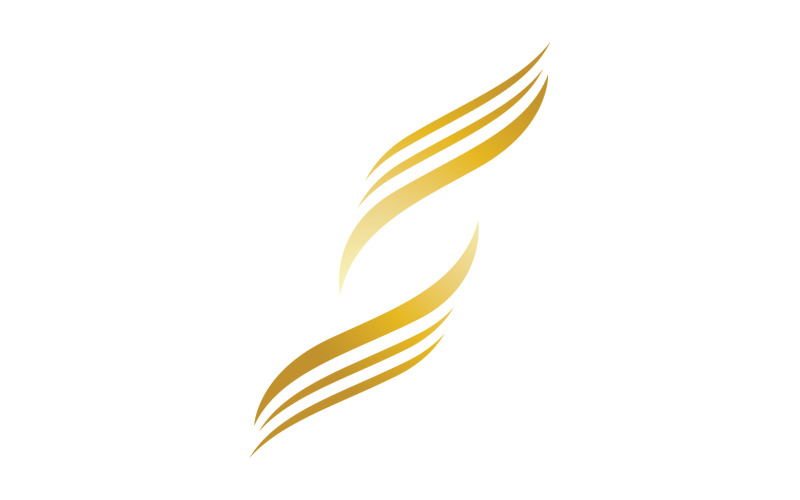 Hair wave style gold logo v4 Logo Template