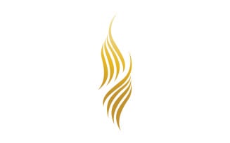 Hair wave style gold logo v5
