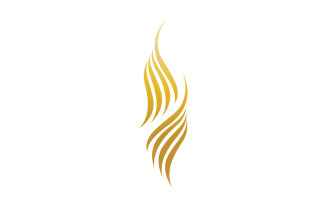 Hair wave style gold logo v5