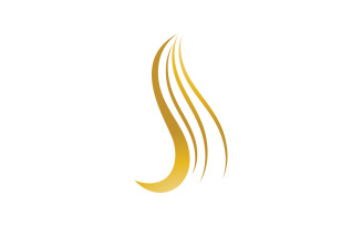 Hair wave style gold logo v6
