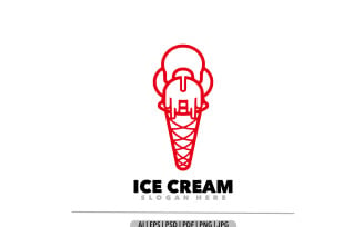 Ice cream outline design template