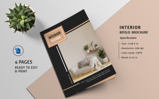 Interior Design Brochure Template. Adobe Photoshop template