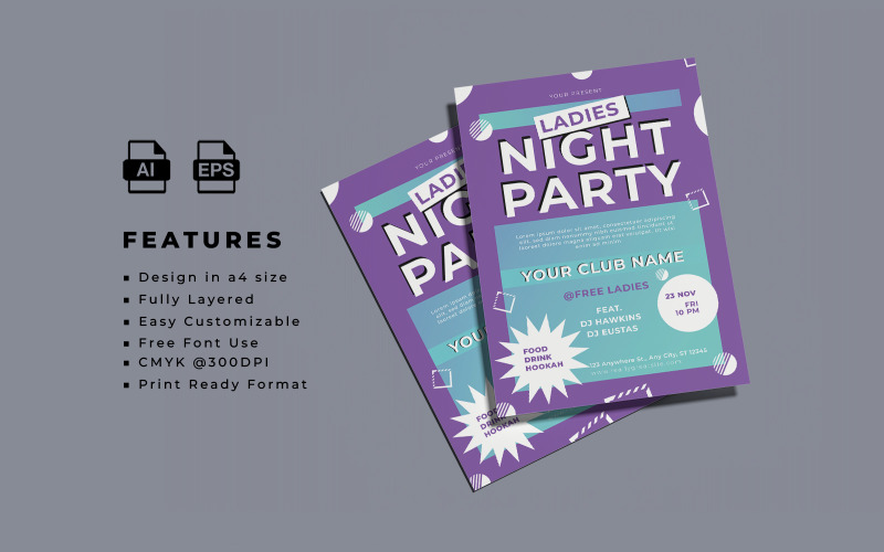 Ladies Night Party Flyer Template 2 Corporate Identity