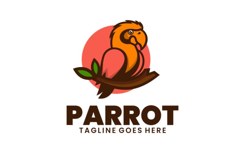 Parrot Simple Mascot Logo 2 Logo Template