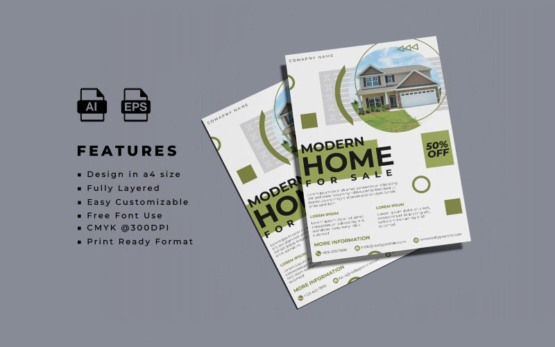 Real Estate Flyer Template 8 Corporate Identity
