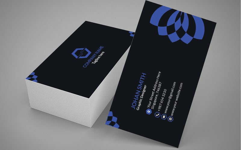 Full Color Quality Business Cards-Template Corporate Identity