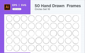 Hand Drawn Frame Circle 50-10
