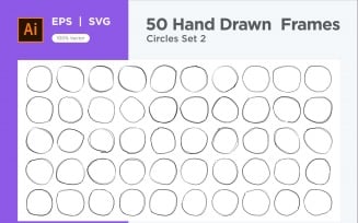 Hand Drawn Frame Circle 50-2