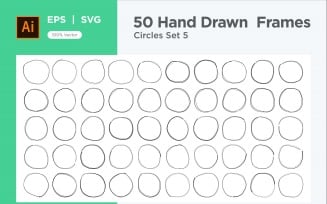 Hand Drawn Frame Circle 50-5