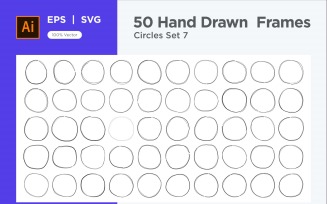 Hand Drawn Frame Circle 50-7