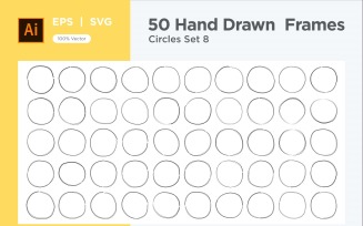 Hand Drawn Frame Circle 50-8