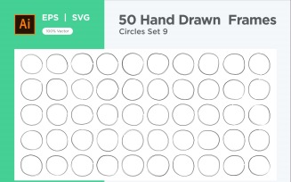 Hand Drawn Frame Circle 50-9