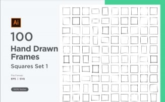 Hand Drawn Frame Square 100-1