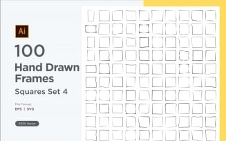 Hand Drawn Frame Square 100-4