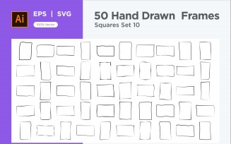 Hand Drawn Frame Square 50-10