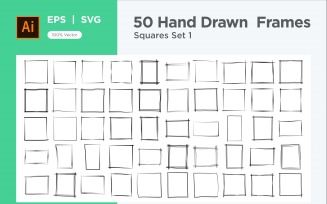 Hand Drawn Frame Square 50-1