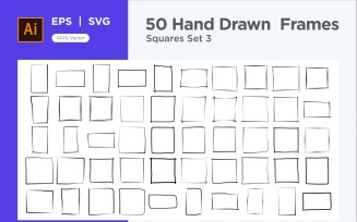 Hand Drawn Frame Square 50-3