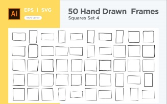 Hand Drawn Frame Square 50-4