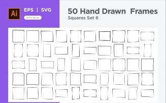 Hand Drawn Frame Square 50-6