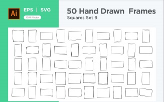 Hand Drawn Frame Square 50-9