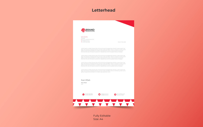 Modern Letterhead Pad Template Design nice to See This design Corporate Identity