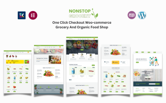 NonStop Grocery - One Click Check Out Grocery & Organic Food Theme