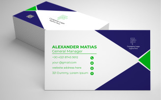 Personal or Office Business Card Template G88