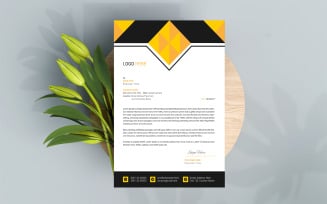 Yellow color letterhead design
