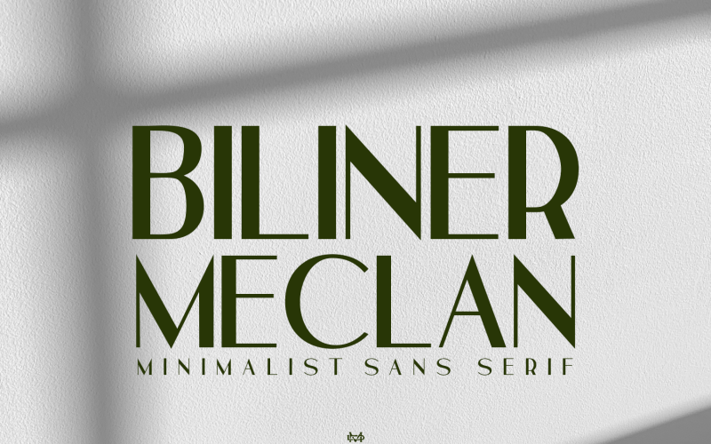 Biliner Meclan - Minimalist Sans Font