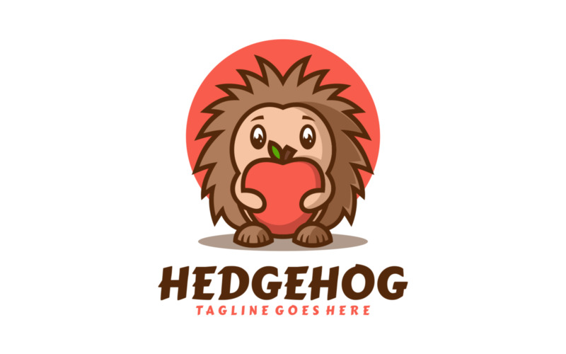 Hedgehog Mascot Cartoon Logo Logo Template