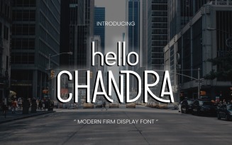 Hello Chandra - Modern Firm Display Font