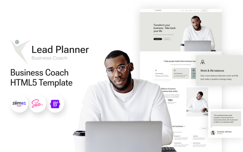 Lead Planner - Business Coach HTML5 Website Template