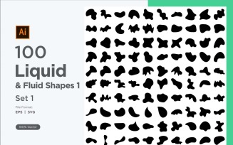 Liquid and fluid shape 1-100-1