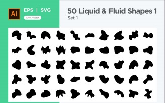Liquid and fluid shape 1-50-1