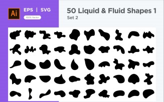 Liquid and fluid shape 1-50-2