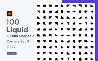 Liquid and fluid shape 3-100-3