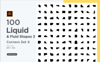Liquid and fluid shape 3-100-4