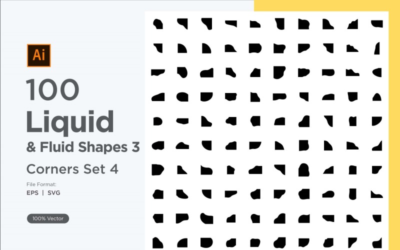 Liquid and fluid shape 3-100-4 Vector Graphic