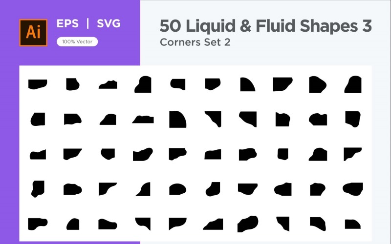 Liquid and fluid shape 3-50-2 Vector Graphic