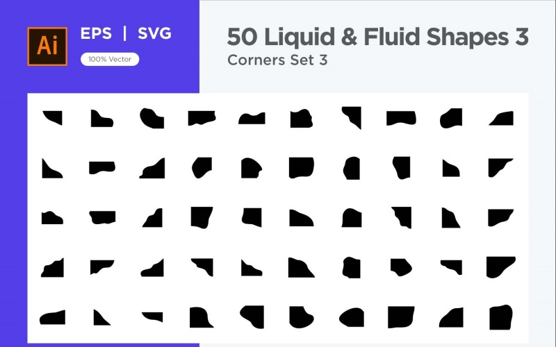 Liquid and fluid shape 3-50-3 Vector Graphic