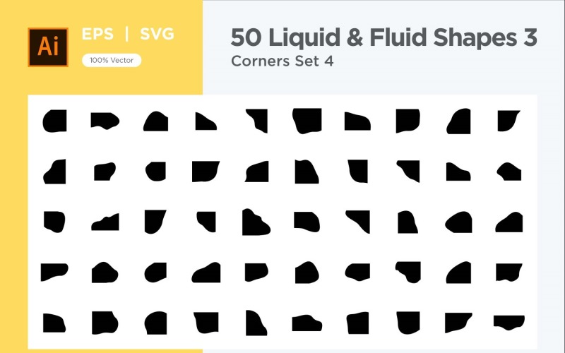 Liquid and fluid shape 3-50-4 Vector Graphic