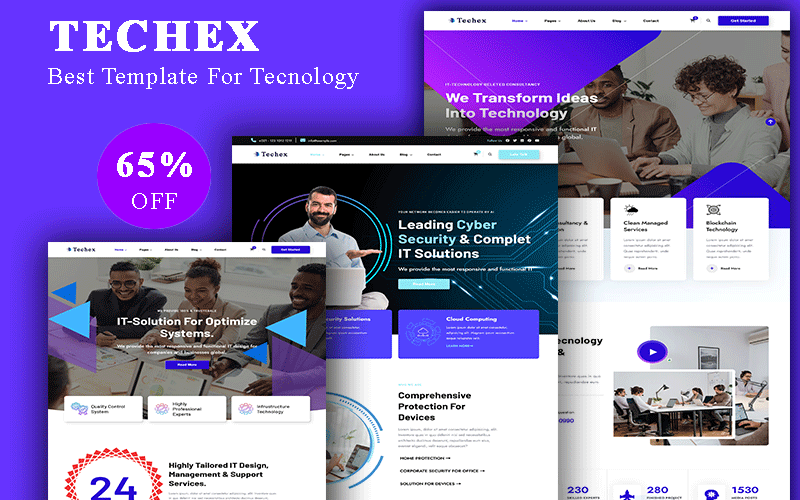 Techex-Technology & IT Solutions HTML Template Website Template