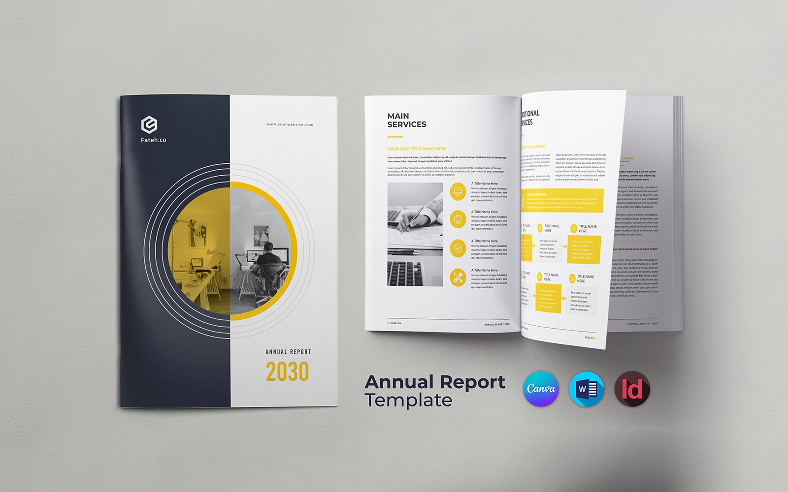 Kit Graphique #346835 Rapport Canva Web Design - Logo template Preview